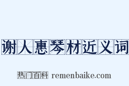 谢人惠琴材近义词是什么意思的图片